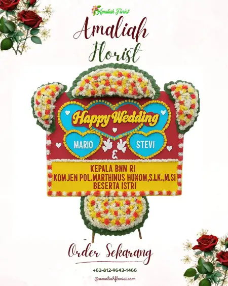 Papan Bunga Pernikahan Antasan Besar